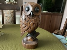 Vintage. Carved Wooden Owl