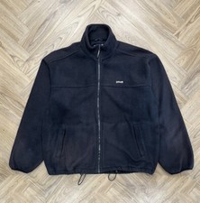 Schott NYC Retro Full Zip Outdoor Black Thick Fleece Jacket Men’s XL