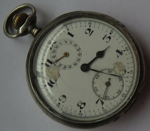 Chronograph pocket watch open - watch,
