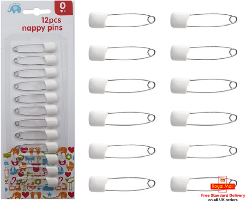 Pack nappy pins - 12,