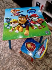 Paw Patrol Wooden Table 1 Chair  Set by Nixy For Children