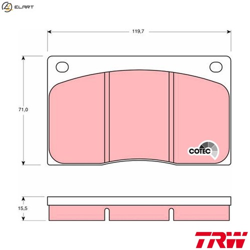 Brake pad set disc - brake,