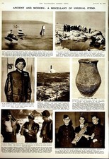 Old Vintage Print 1952 Barque Ship Pamir Mig Jet Korea War A.T.C Museum 20th