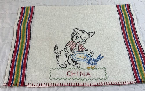 Vintage kitchen towel printed - vintage,