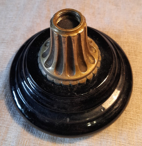 Victorian brass oil lamp base - victorian,