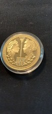 QUEEN ELIZABETH , PLATINIUM JUBILEE ,COMMEMORATIVE GOLD PLATED. HALF CROWN COIN