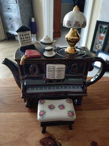 Teapot piano tea dance ceramic - tea,