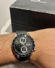 Tag Heuer Carrera CV2010 Men’s Auto Chronograph Watch  + FT6014 Rubber Strap
