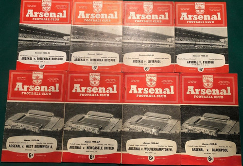 Arsenal programmes 1959 1963 - 8,
