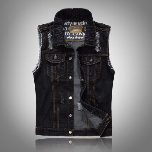 Mens denim jacket hippy biker - mens,
