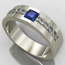 Men's 14K White Gold Finish