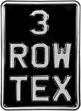 5x7 3 row black silver pressed number plate text kids motorcycle metal aluminum