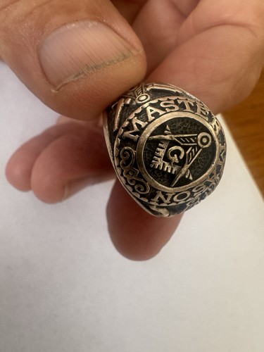 Master mason nickel ring - mason,
