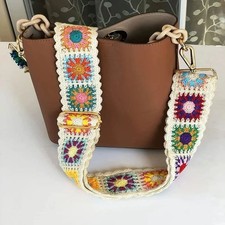 Crochet bag strap colorful - bag,