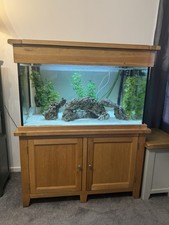 Rare solid oak aquarium set - oak,