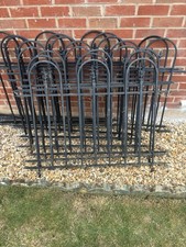 Fence Gate Posts Black Garden Triple Arch Gal Steel