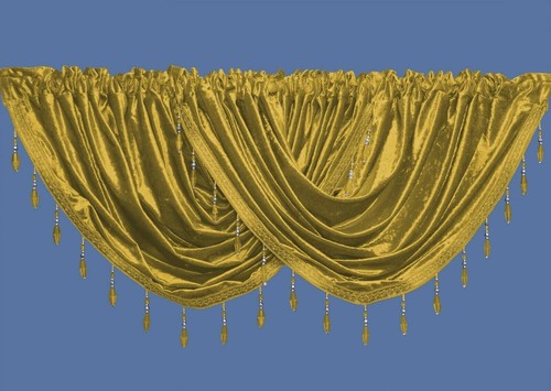 Curtain pelmet swags - curtain, crushed