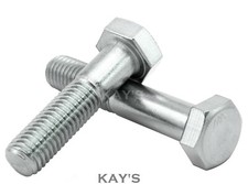 M12 (12mm) PART THREADED HEXAGON HEAD BOLTS HIGH TENSILE 8.8 ZINC PLATED SCREWS 