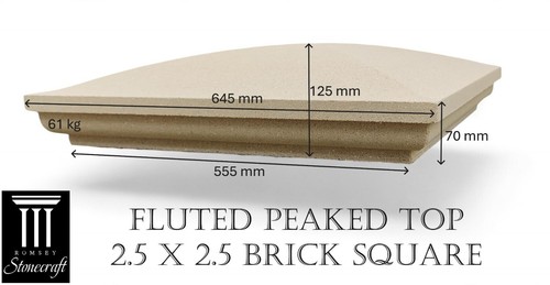 Cast stone pier - cast, 2.5x2.5