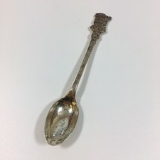 Antique 1921 John Round & Son Solid Silver York Souvenir Spoon 12.1cm In Length 