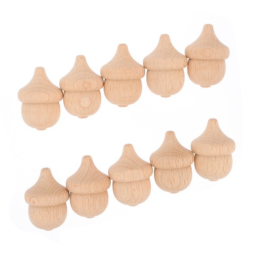 Durable wooden acorn toy - wooden,