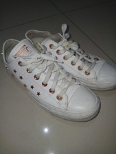 Converse Allstars Ltd Edition White / Rose gold Leather Low top Sneakers UK 6