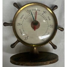 VTG. Ship Wheel Brass Desk Top