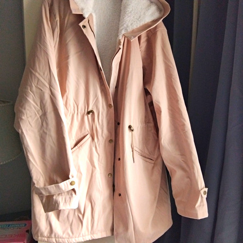 Women pink long parka - women’s,