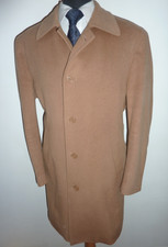 Racing Green Overcoat Wool Cashmere Camel Brown Trench Coat Men's 42