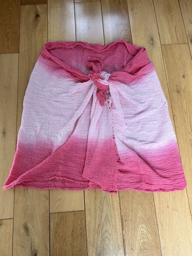 Pink crinkle scarf beach - pink, /