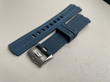 20mm Omega Navy Blue seamaster 300 Rubber Strap With Steel Buckle