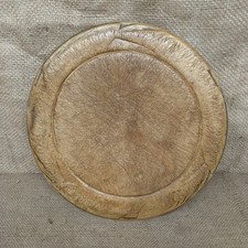 Antique Carved Round Bread Board - Kitchenalia - Cottage - English