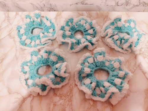 Mint green crochet - crochet, scrunchie