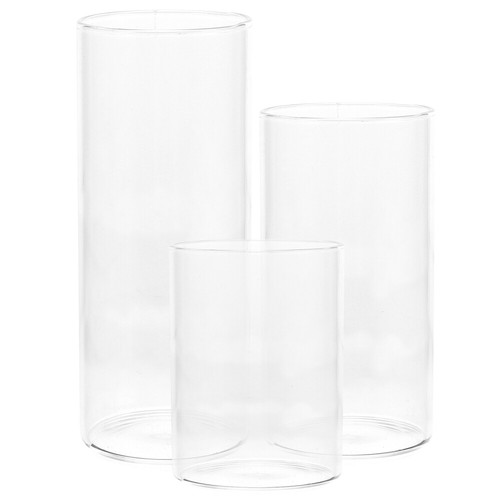 3pcs glass candle chimney - 3pcs,