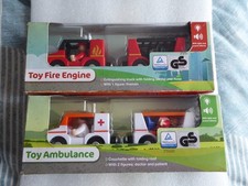 Playtive Junior Fire Vehicle Set  & Ambulance set Lights/Sounds 3-8 Years