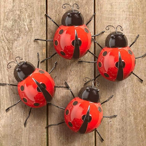 Metal ladybugs garden - metal,