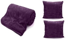 Throw Mink Blanket Soft Warm Fur Bedspread Sofa FREE Cushion Single Double King