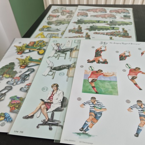 Die cut decoupage sheets for - die,