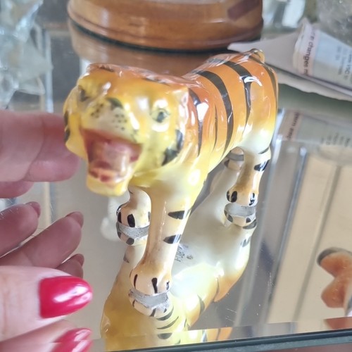 Ceramic tiger figurine - ceramic,