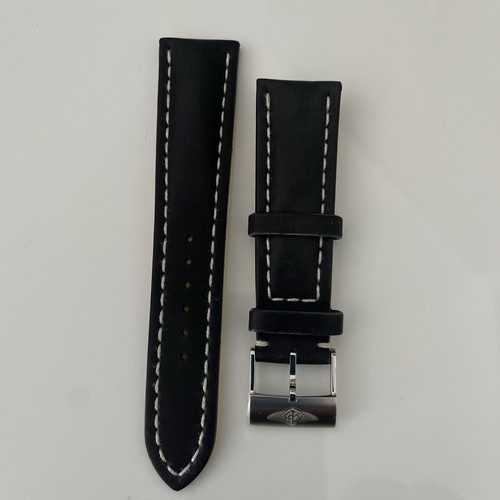 Breitling 24mm black nappa - breitling,