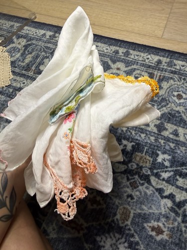 Vintage cotton handkerchief - cotton,