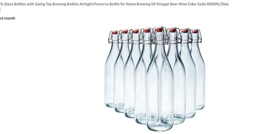 Clip top 1 litre bottles - x,