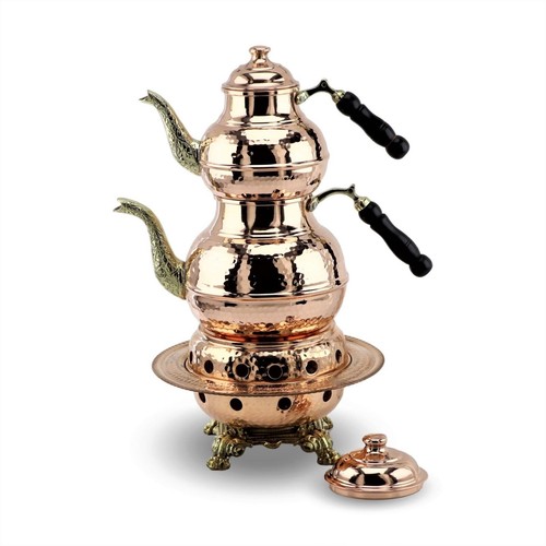Copper teapot with heater - with,