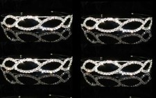 4 QTY Bridesmaid made with Swarovski Crystal Silver Plated Headband  Tiara T173