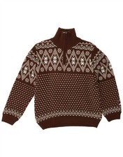 VINTAGE Womens Zip Neck Jumper