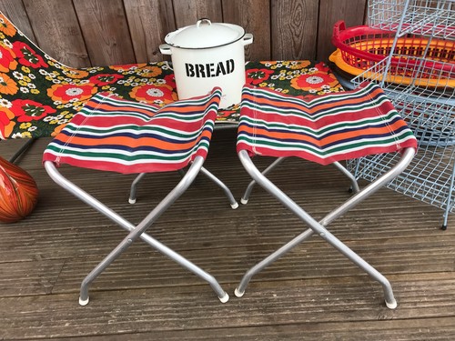 Vtg 1970s folding striped - vtg,