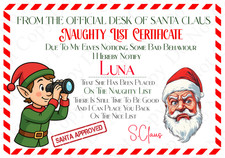 Personalised Nice List & Naughty List Letters & Certificates from Santa