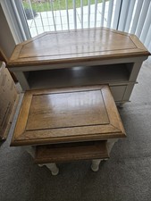 TV Stand And Nest Oak Table