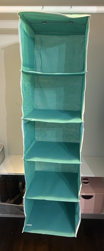 Teal fabric hanging - teal, closet