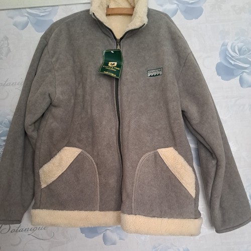 Fleece jacket mens large - large, khaki